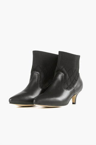 All Black - WOMEN ANKLE SOCK KITTEN HEEL