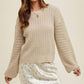 Wishlist - Open-knit Balloon Sleeve Sweater