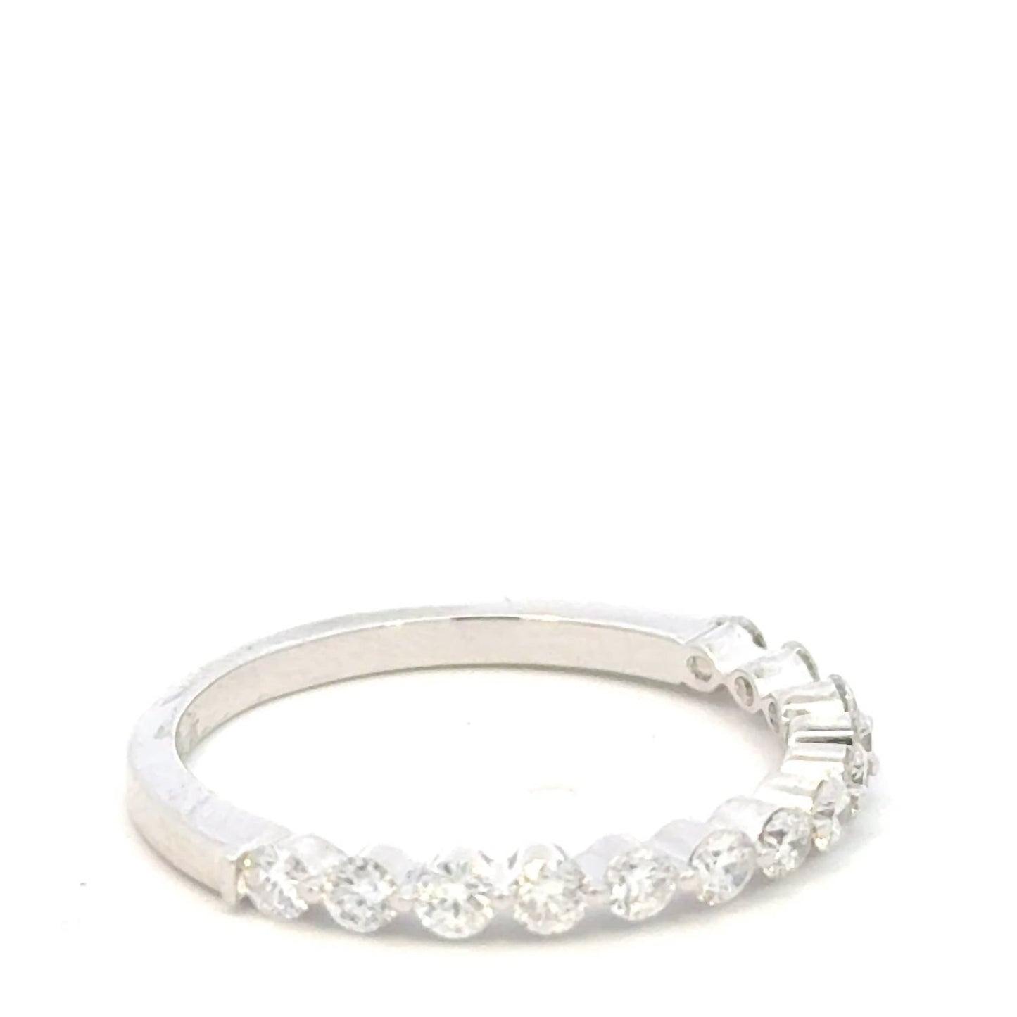 Aamiaa - 0.51 Carat Natural Diamond Bar & Prong Set Band Ring