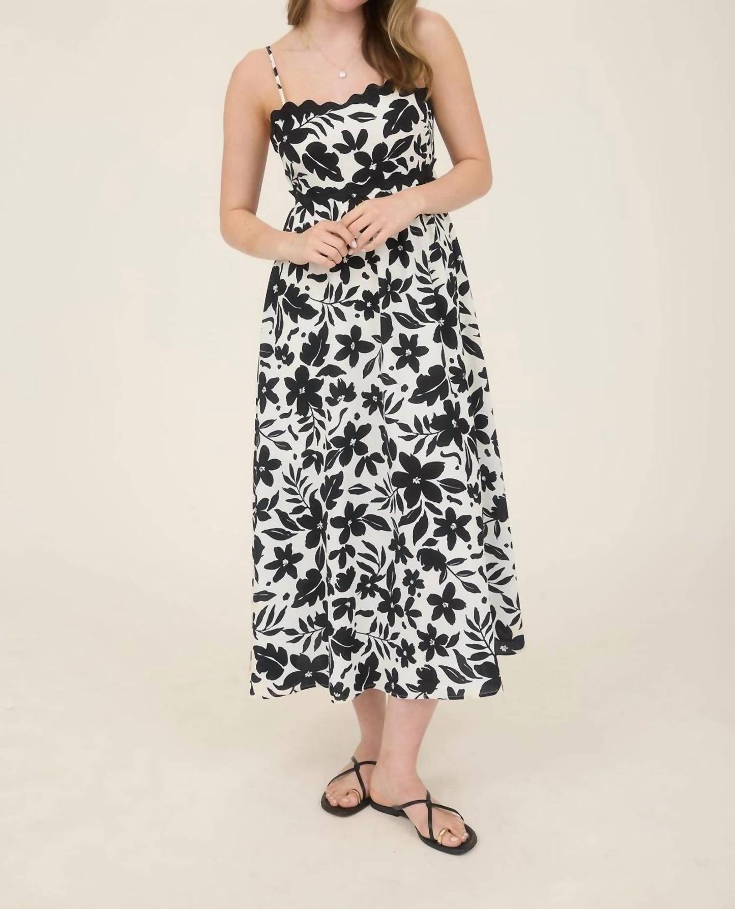 Blu Pepper - Black Floral Dress