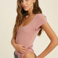 Wishlist - Ribbed Square Neck Bodysuit