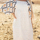 See And Be Seen - Aztec Print Pleated Square Neck Mini Dress