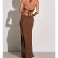 Elan - Crochet Maxi Halter Cut Out Dress