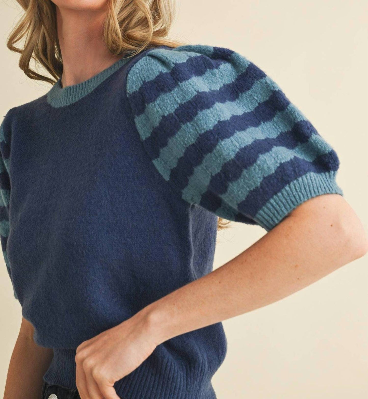&Merci - Indy Striped Sweater Top