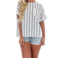 Ee:Some - Straightforward Stripe Top