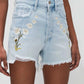 7 For All Mankind - Ruby Embroidered Cutoff