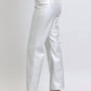 Trendsi - Women's Judy Blue Full Size High Waist Silver Faux Leather Pants Plus Size