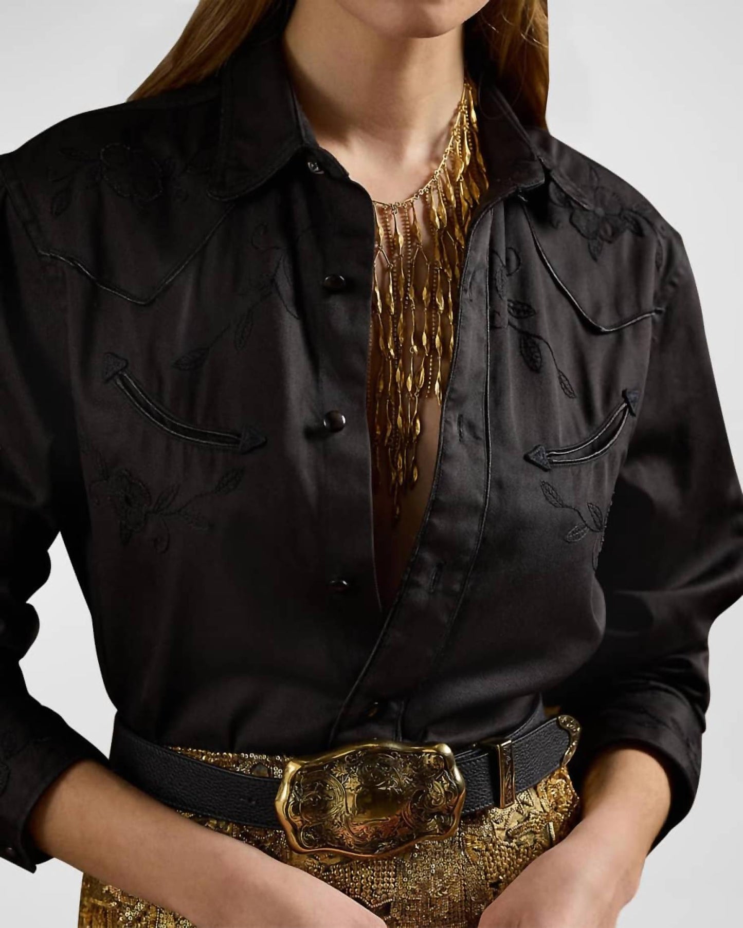 Ralph Lauren - Corrine Long Sleeve Button Front Shirt