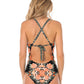 Becca - Corset Lace Up One Piece Swimsuit
