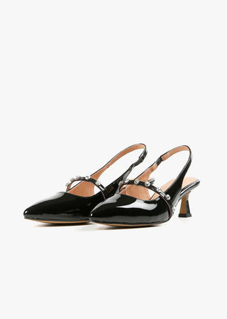 All Black - Women's Tiffany Princess Sling Back Heel