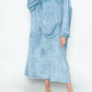 Double Take - Full Size Pocketed Hooded Midi Lounge Dress