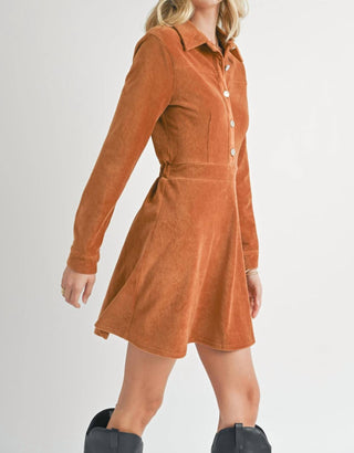 Sadie & Sage - Morrison Cord Shirt Mini Dress
