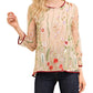 Entro - Always in Bloom Floral Embroidered Top