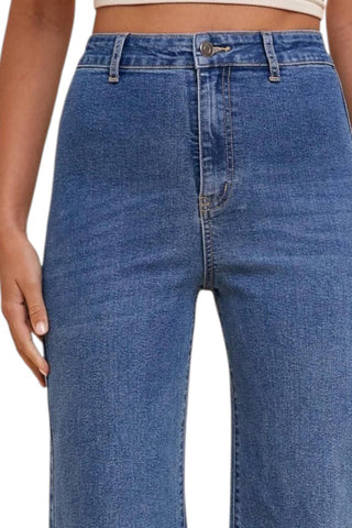 Anniewear - Moments Denim Cropped Wide Leg Jeans