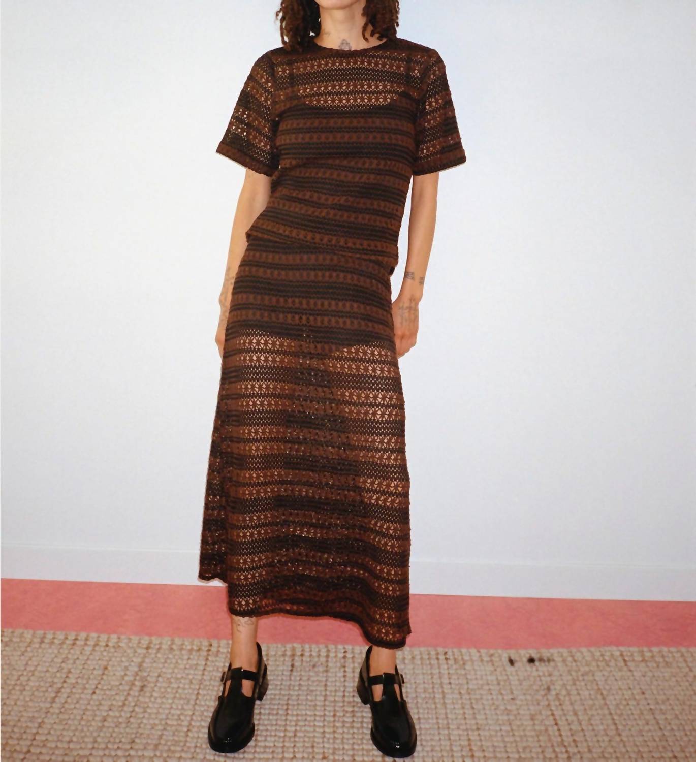 Ali Golden - Crochet Slim Midi Skirt