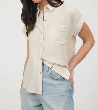 Blu Pepper - Collared Cuff Sleeve Back Pintuck Shirt