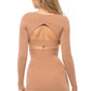 Kendall + Kylie - Compact Long Sleeve Crop Top