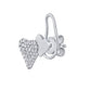 Diana M Jewels - 0.19ct Diamond Stud Heart Earrings