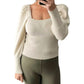 1.State - Sequin Puff Sleeve Sweater