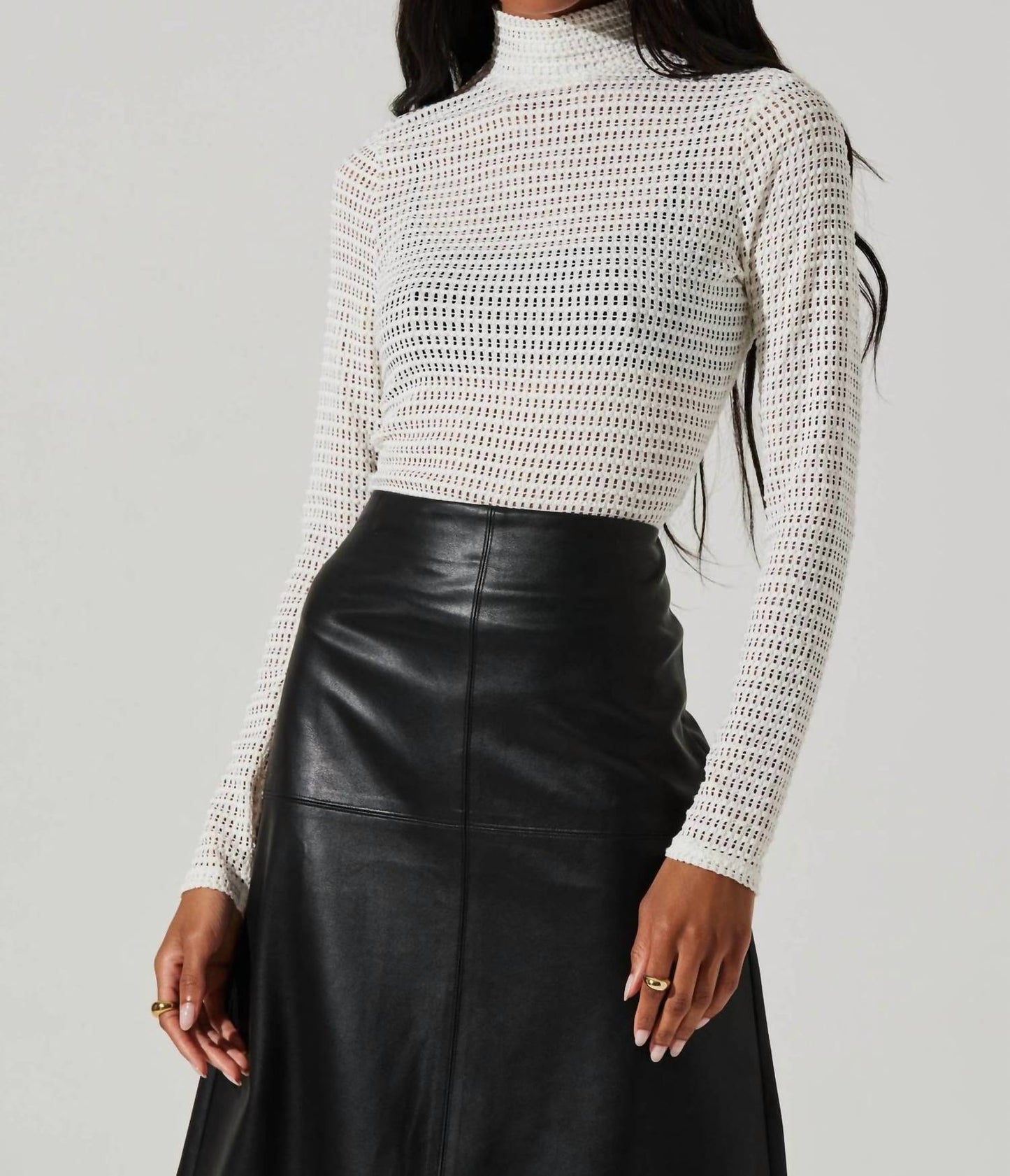 Astr - Lida Open Knit Top