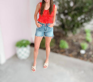 Entro - Women's You Are A Babe Eyelet Blouse