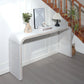 Washed White Console Table, 59in Entryway Table