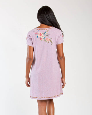 Paparazzi - Knit Embroidered Knee-Length Pull-Over Dress