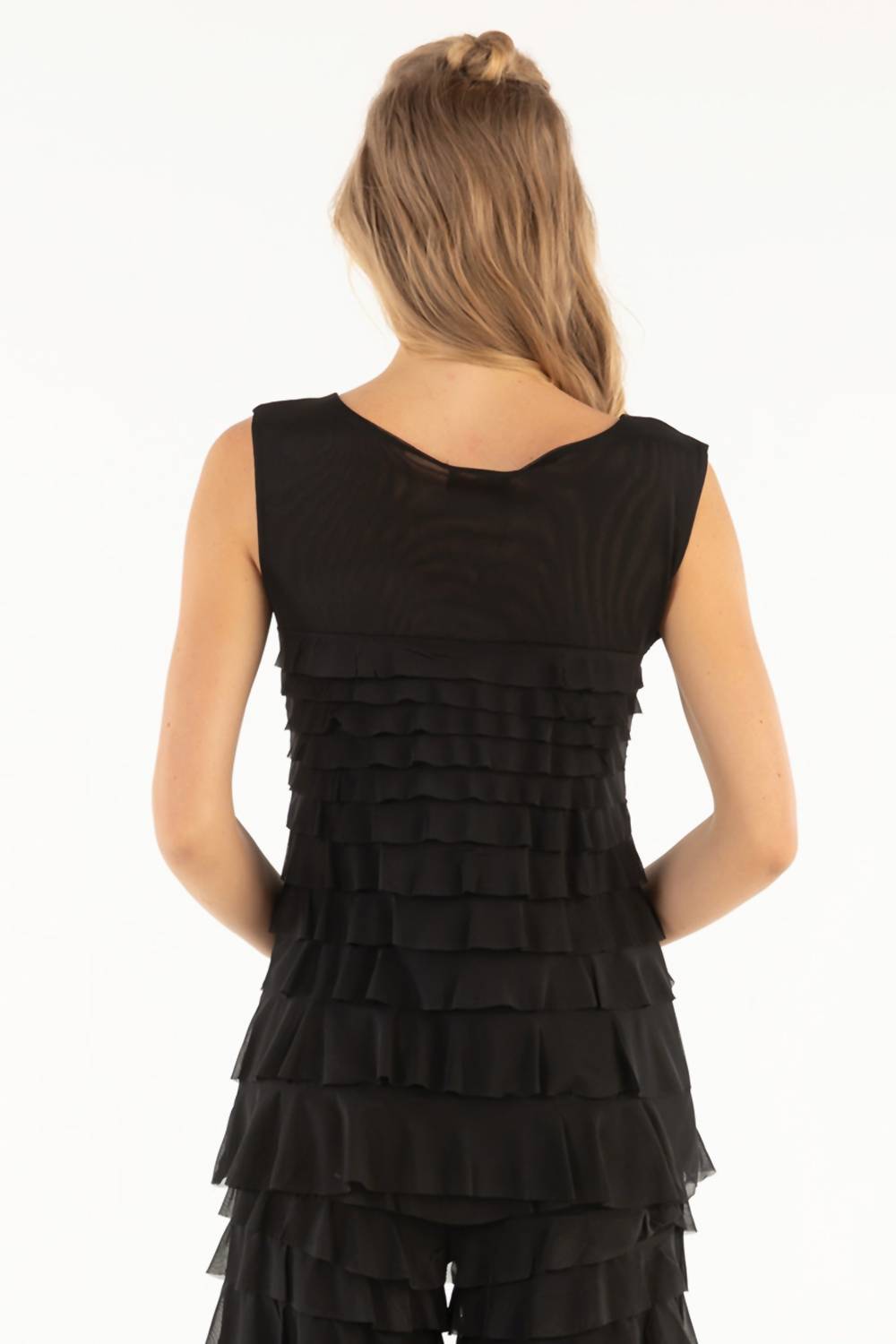 Isle By Melis Kozan - Mesh Ruffled Miramar Top