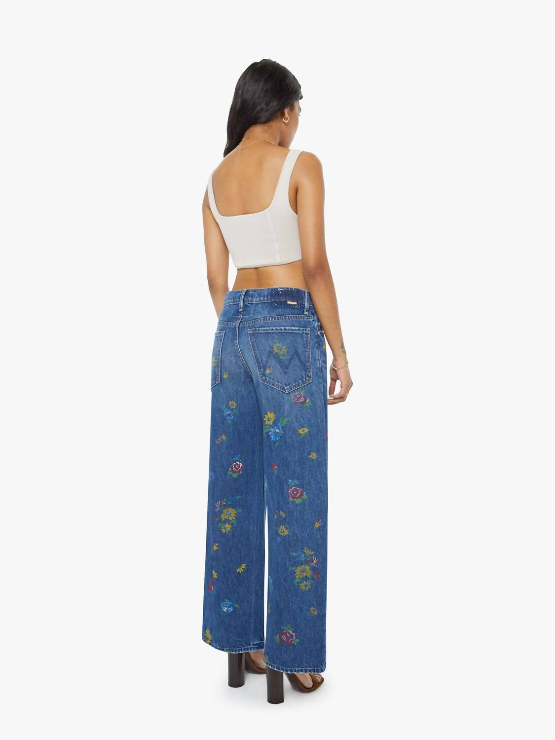 Mother - Lil Rerun Zip Sneak Wide Leg Jean