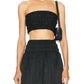 Enza Costa - Textured Satin Smocked Top