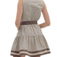 2Sable - Mina Stripe Collar Belted Dress
