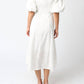 Olivaceous - Gracie Eyelet Puff Sleeve Midi Dress