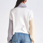 Elan - Colorblock Crop Sweater