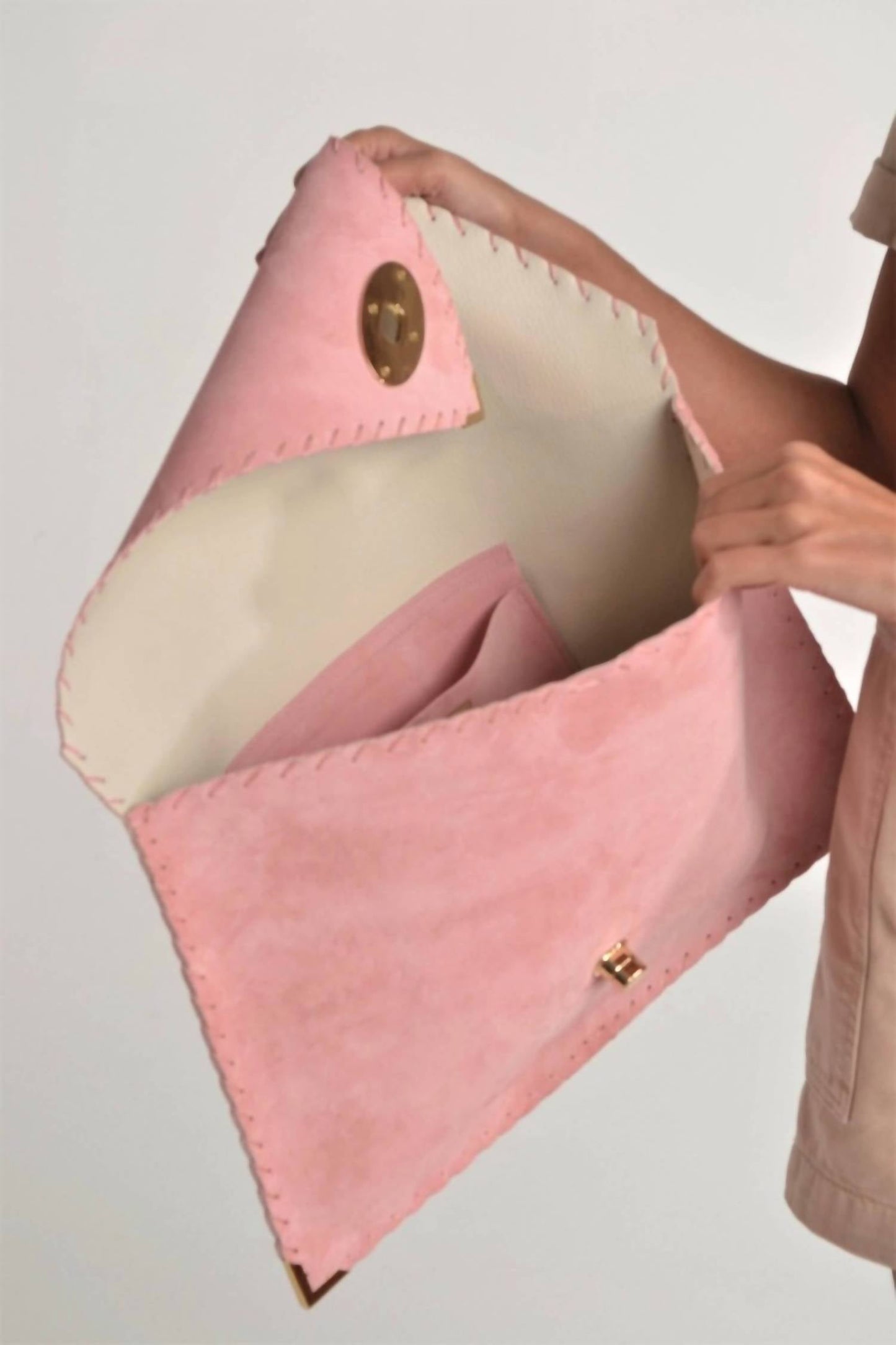 Ana Koutsi - Women's Large Suede Clutch
