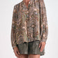 Elan - Paisley Bubble Sleeve Top