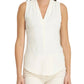 Iris Setlakwe - Sleeveless Pleated V-neck Top