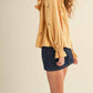 &Merci - Ruffled Smocked Embroidered Blouse