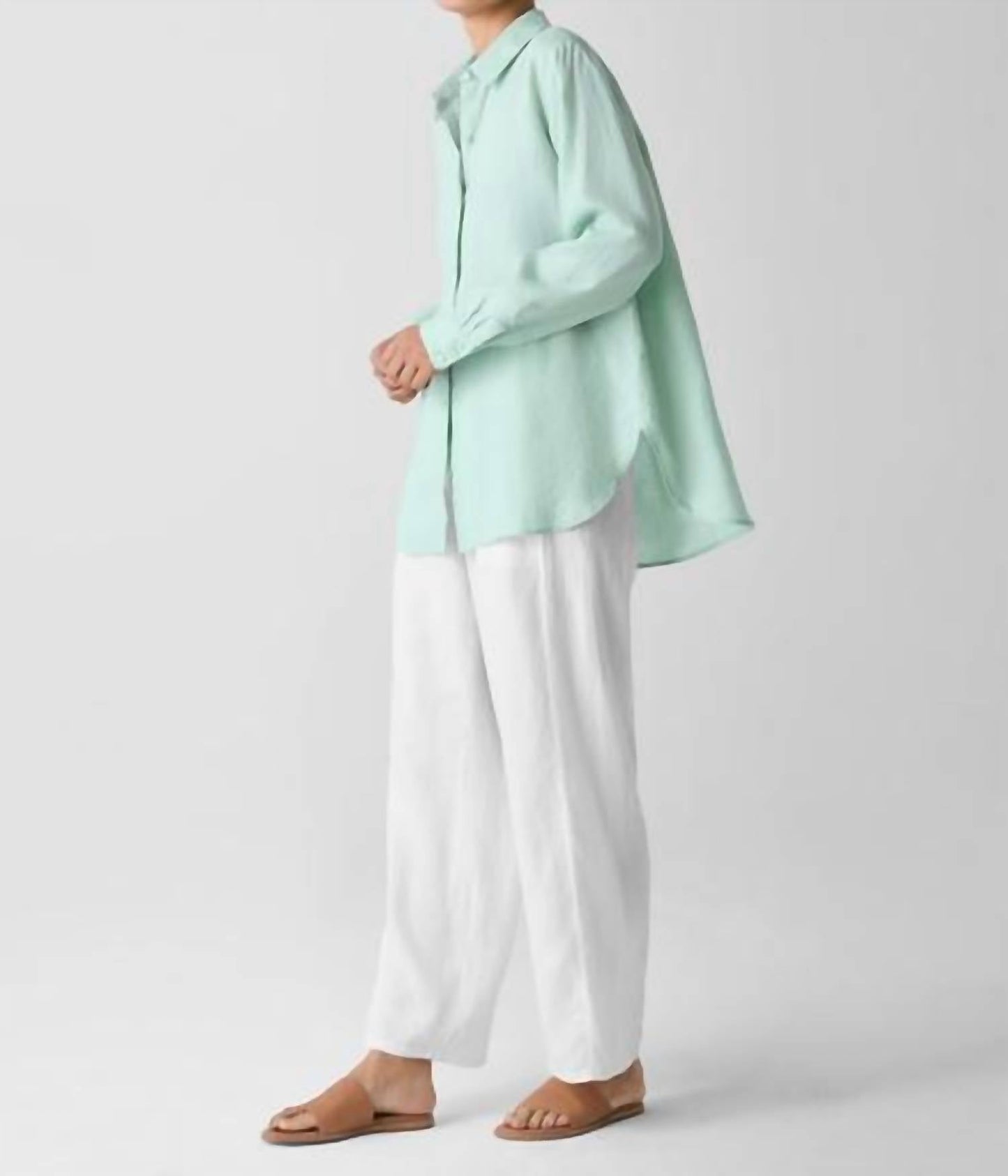 Eileen Fisher - Organic Handkerchief Linen Classic Collar Shirt