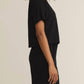 Z Supply - Sway Textured Cropped Crewneck Tee