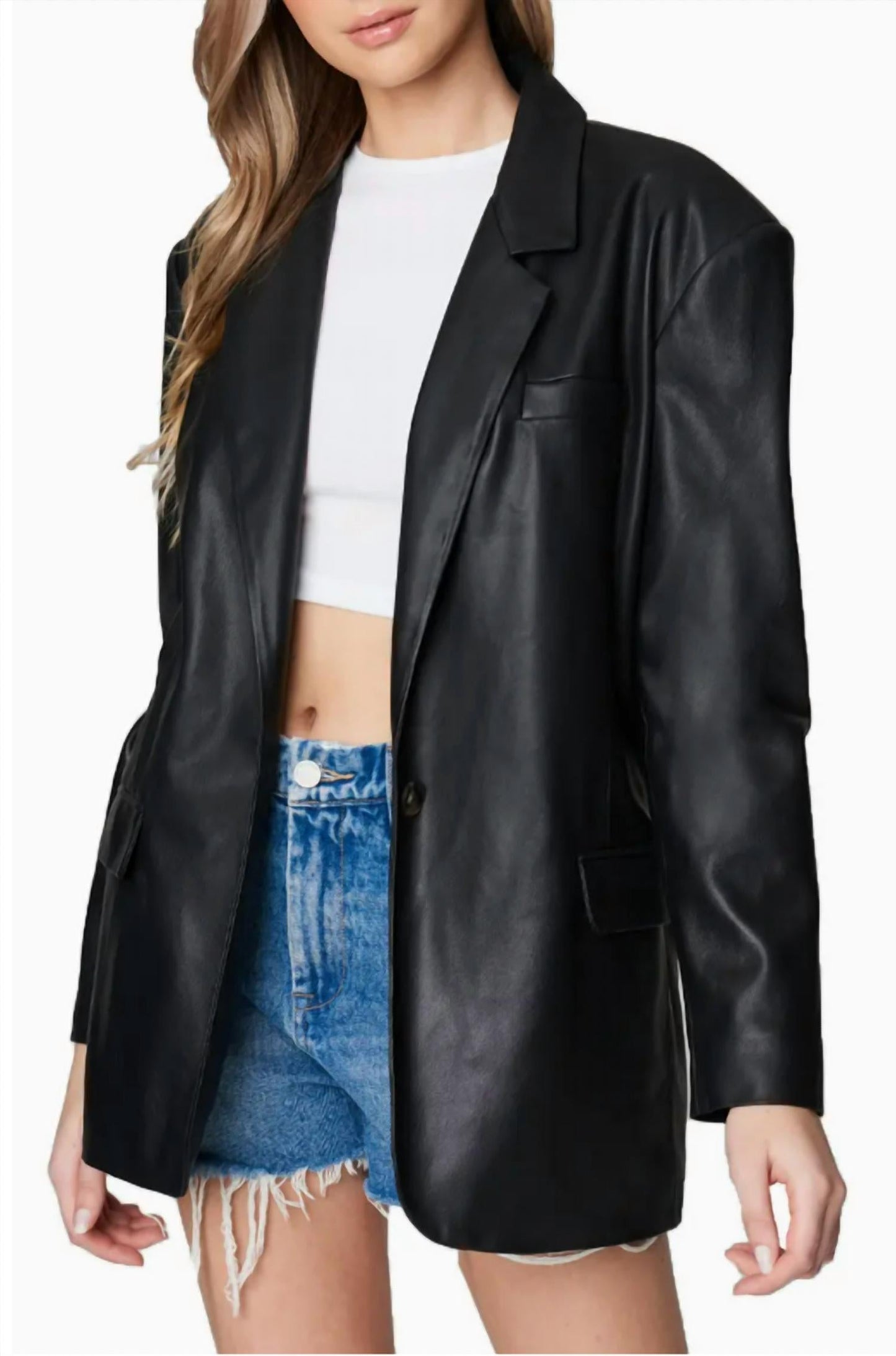 Blanknyc - Vegan Leather Blazer
