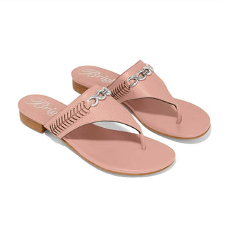Brighton - Noelle Embellished Leather Flat Thong Slip On Sandal