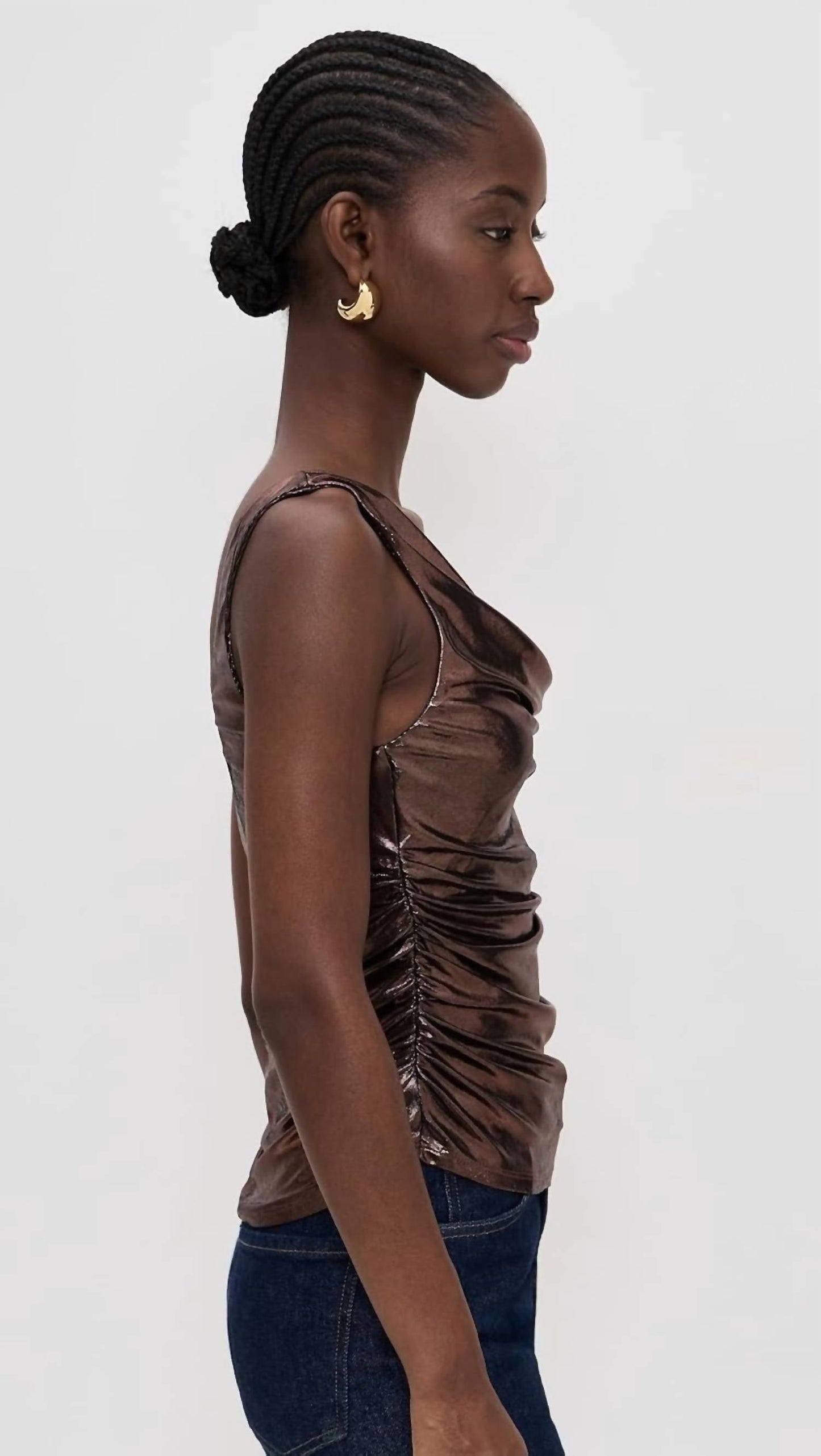 Astr - Leanne Metallic Top