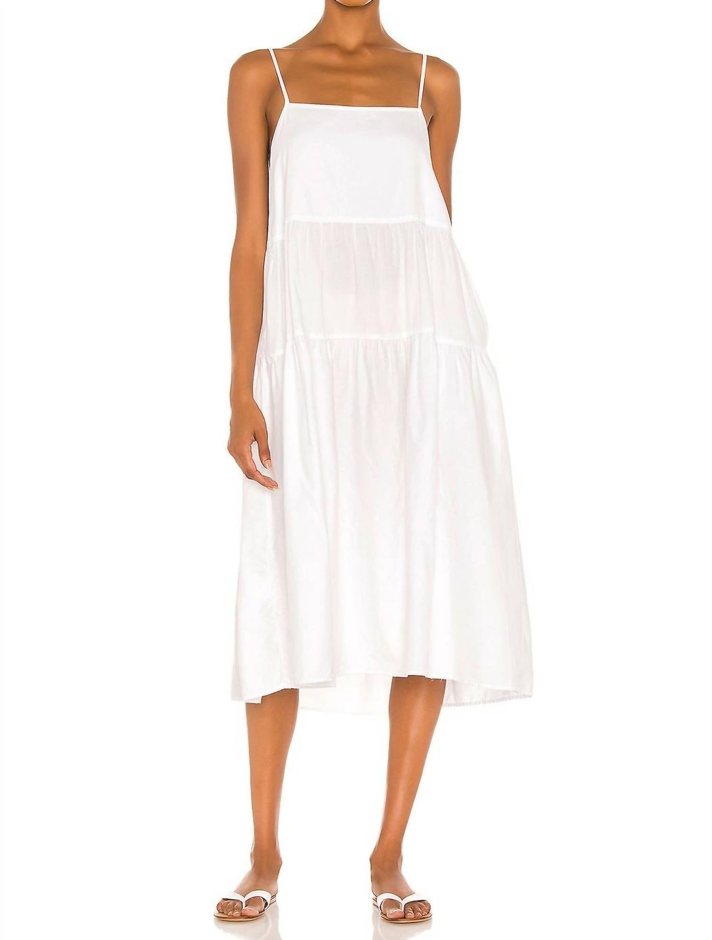 Enza Costa - Cool Cotton Strappy Tiered Dress