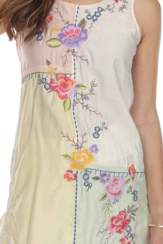 Paparazzi - Patchwork Embroidered Tunic with Slit Sides
