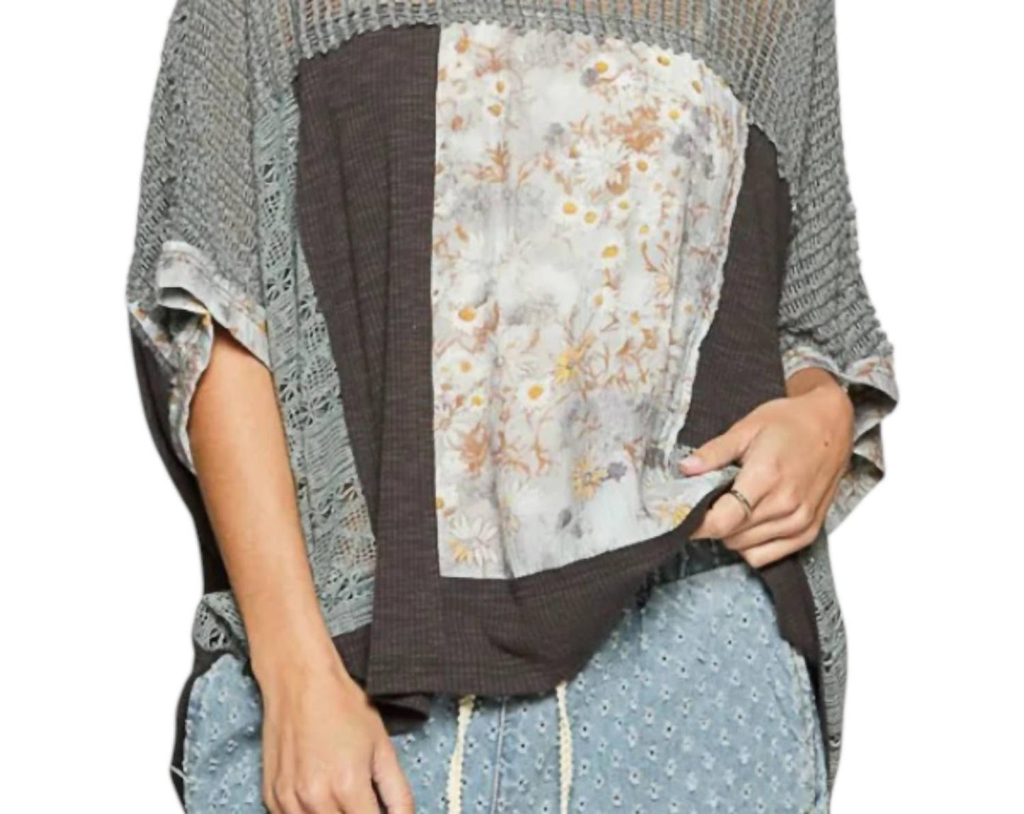 Pol - Round Neck Raw Edge Detail