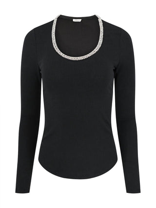 Simkhai - Janay Long Sleeve U-Neck Top