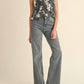 &Merci - Metallic Floral Jacquard Bubble Hem Top