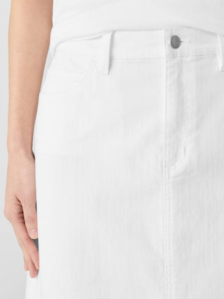 Eileen Fisher - Garment-dyed Organic Cotton Denim A-line Skirt
