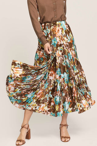 Current Air - Luella Pleated Midi Skirt