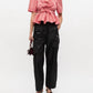 Ganni - Women's Crinkled Taffeta Check Tie Strap Blouse